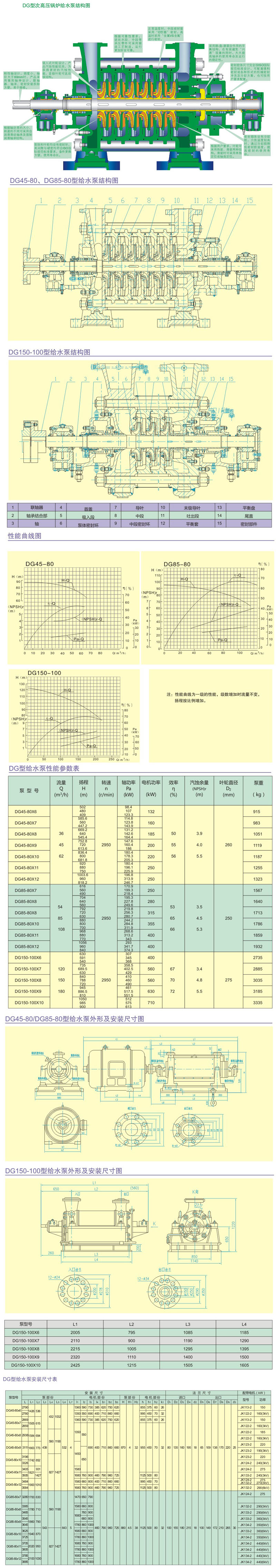 DG型次高压锅炉给水泵